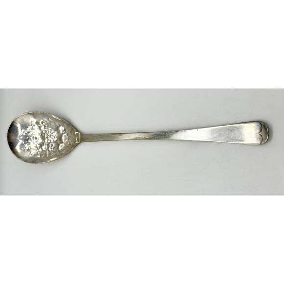 Silver Serving Spoon EPS A1 Silverplate, Sheffield England, Kings fruit design - Picture 4 of 7